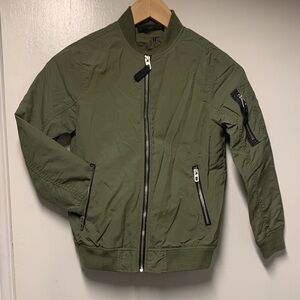 H&M Olive Green Kids Bomber Jacket